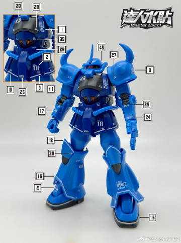 (Master Decal) Water Decal H031 HG1/144 MS-07B Gouf