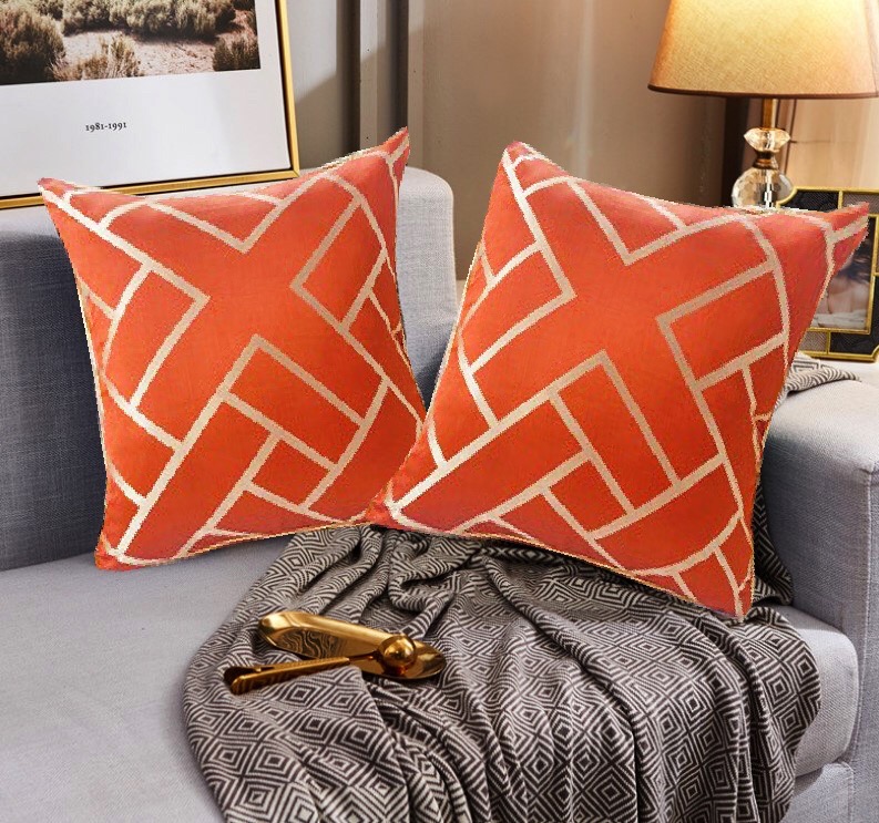 หมอนอิงผ้าซาตินลายหรู หมอนอิงตกแต่งบ้าน หมอนอิงตกแต่งคอนโด หมอนอิงไม่เกาะฝุ่น