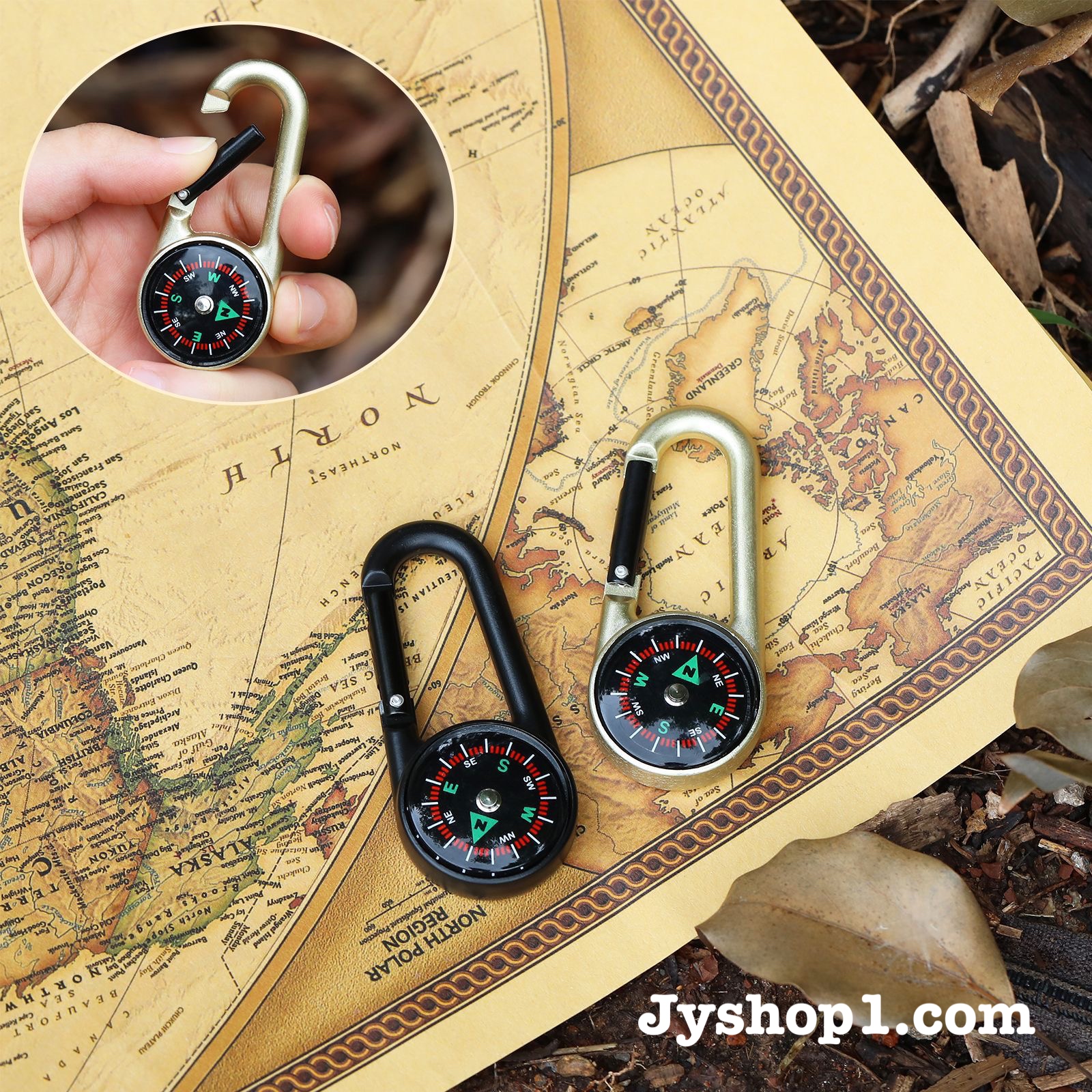 เข็มทิศ เข็มทิศพวงกุญแจ เข็มทิศคาราบิเนอร์ รุ่น 875 พร้อมส่ง ราคาถูก
