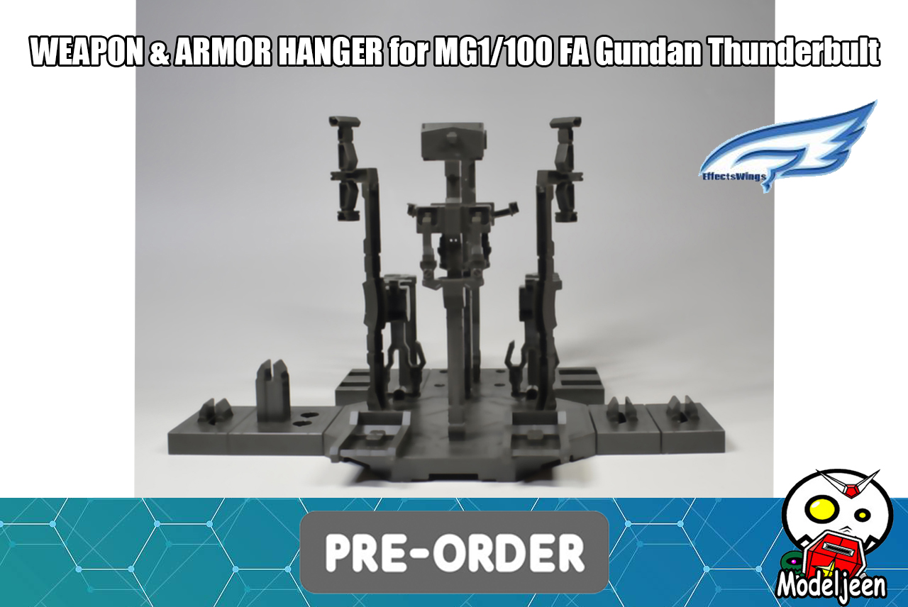 Preorder (Effect Wing) WEAPON & ARMOR HANGER for MG1/100 FA Gundan Thunderbult