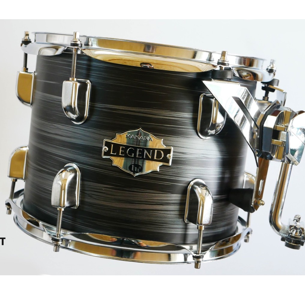 กลองทอม 8 นิ้ว Makana Legend รุ่น Upbeat ไม้ Poplar 6 ชั้น ด้านนอก PVC สี Black Burst