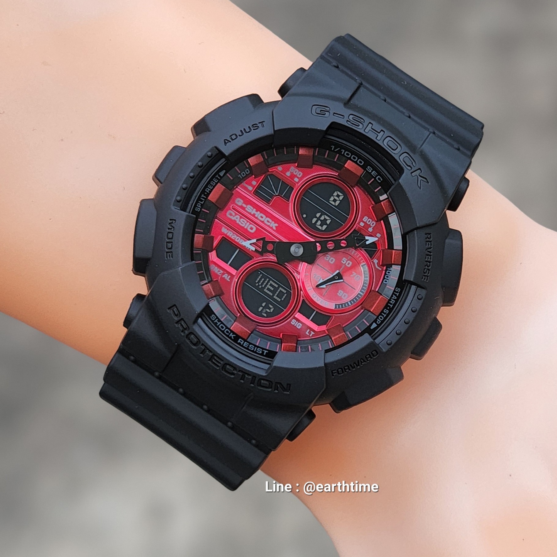 G-Shock Black and Red Series ของใหม่แท้100% รุ่น GA-140AR-1ADR
