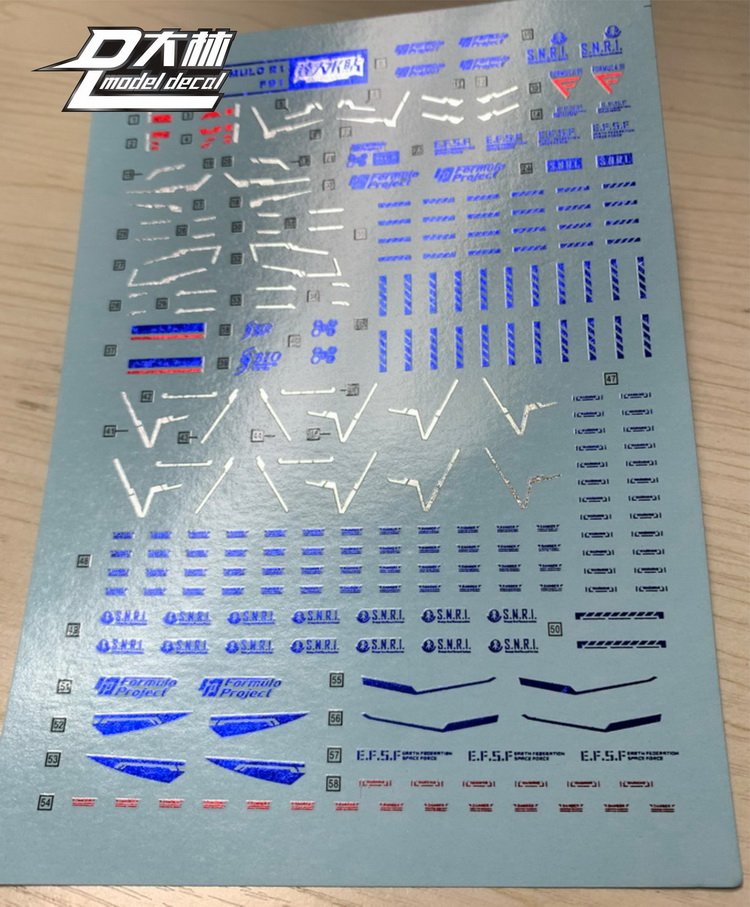 Decal UC60 MG1/100 8821 F91 Metallic Color ยี่ห่อ DL-model