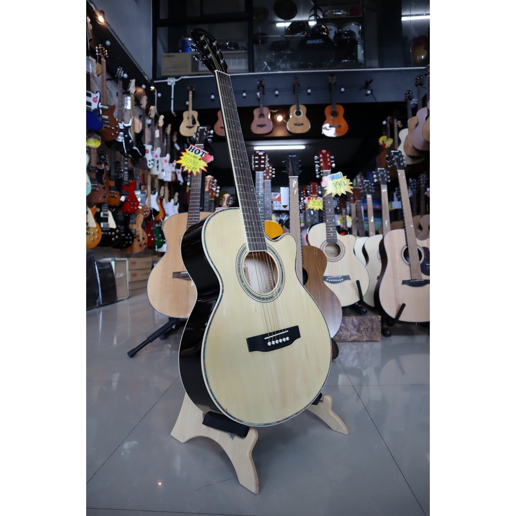 Overspeed รุ่น OS400C กีต้าร์โปร่ง ขนาด 40 นิ้ว มีสีไม้ สีซันเบิส