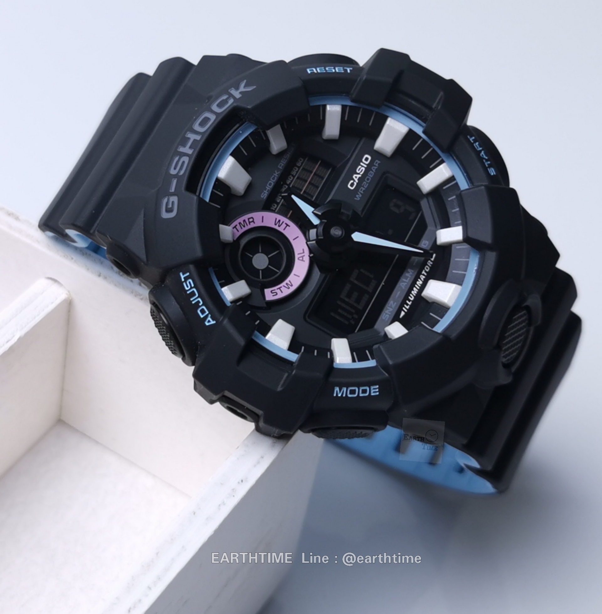 G-Shock Pearl Blue Neon Series ของใหม่แท้100% รับประกัน 1 ปี รุ่น GA-700PC-1ADR