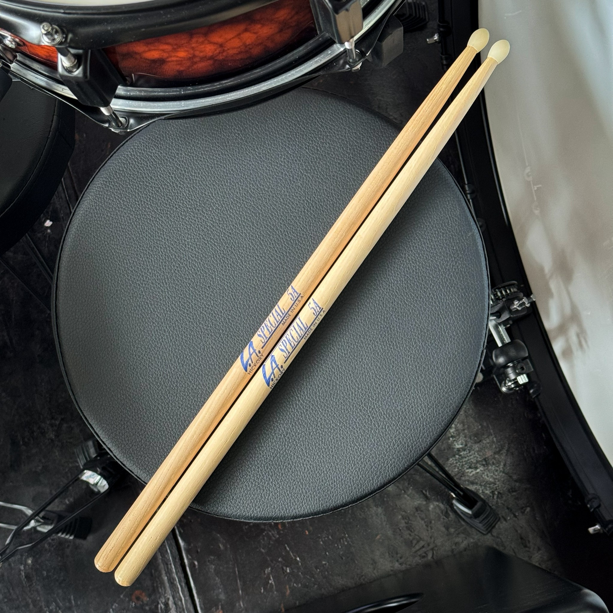 LA. ไม้กลอง SPECIAL 5A , JAZZ HICKORY MADE IN U.S.A ไม้กลองหัวไม้ - ไนล่อน ของแท้ 100%