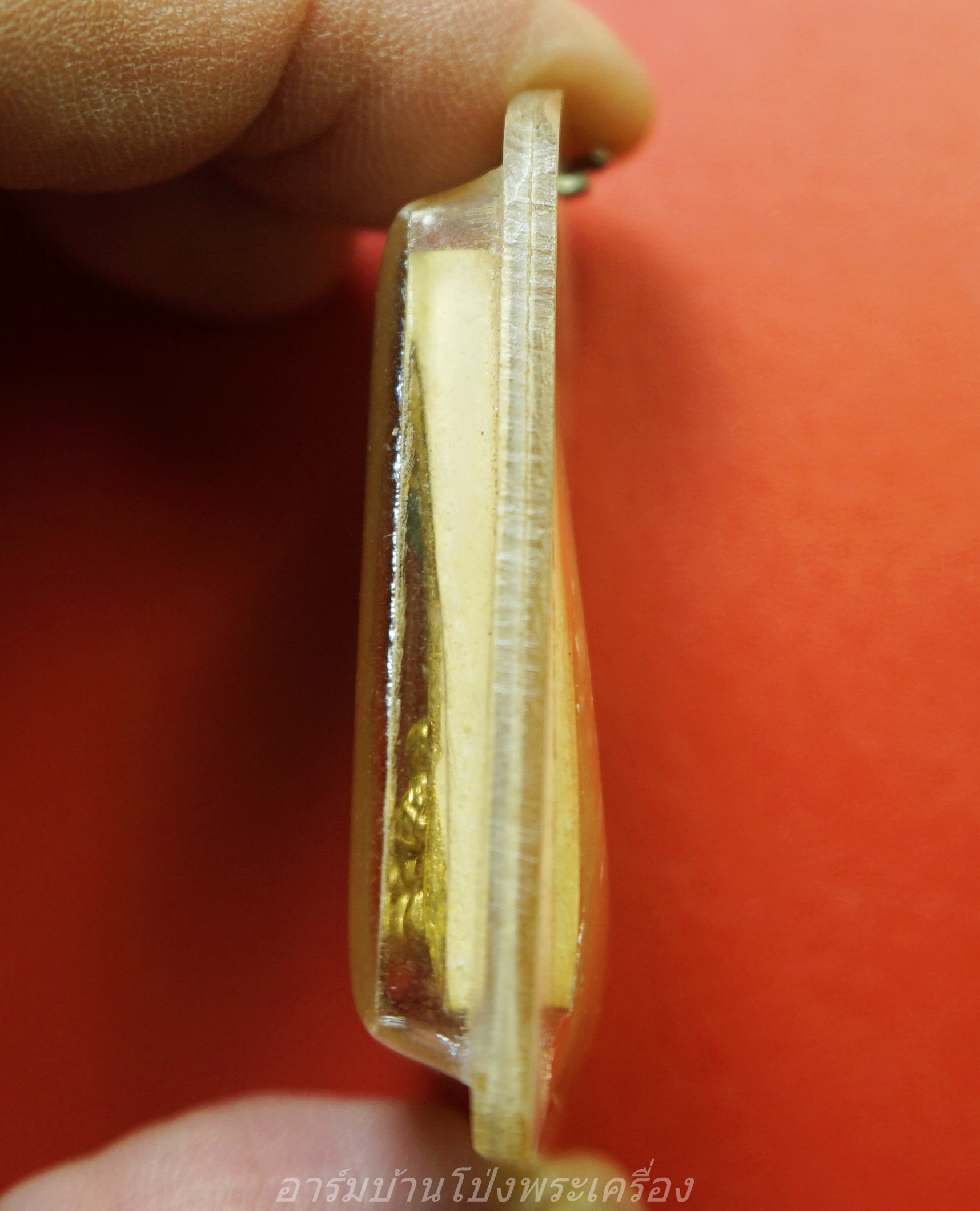 พระแก้วมรกต หลวงพ่อเล็ก วัดป่าไก่ รุ่นแรก เนื้อผง หลังยันต์ห้า เลี่ยมเดิม(องค์ที่2)