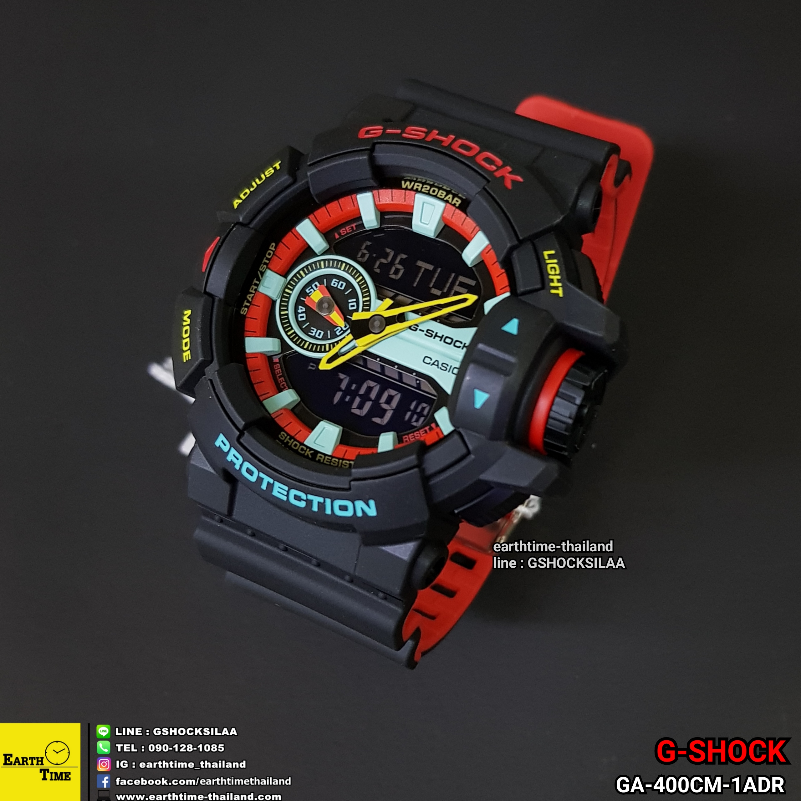 G-Shock Breezy Rasta Color Series ของใหม่แท้100% รับประกัน 1 ปี GA-400CM-1ADR