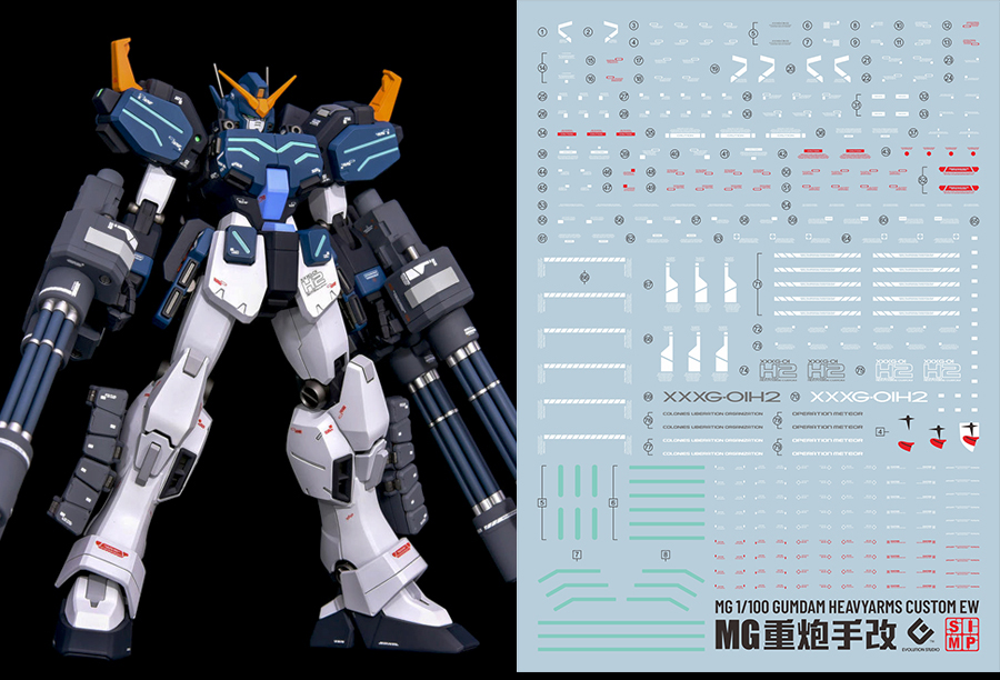 116 Water Decal MG 1/100 Gundam Heavy Arms Custom ยี่ห่อ S.I.M.P. Model Decal