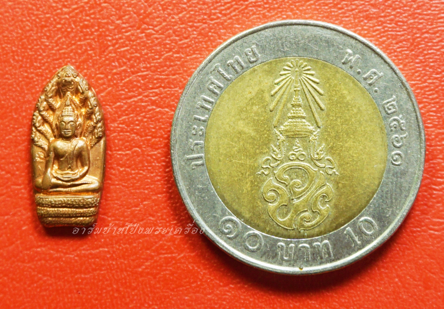 หลวงปู่นนท์ วัดเหนือวน ปรกใบมะขาม ฉลองอายุ๙๕ปี ปี๒๕๔๘ เนื้อทองแดง(องค์ที่1)