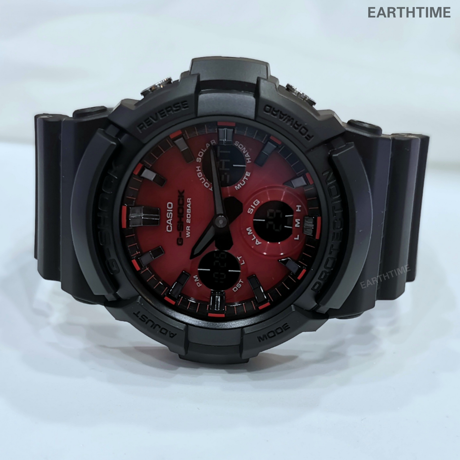 G-Shock Tough Solar Black and Red Series ของใหม่แท้100% รุ่น GAS-100AR-1ADR