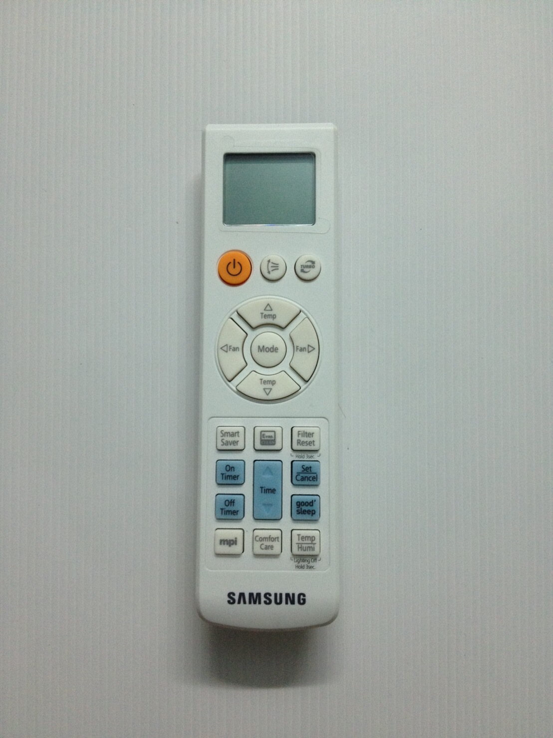 รีโมทแอร์ ซัมซุง samsung ยาวปุ่มฟ้า แท้