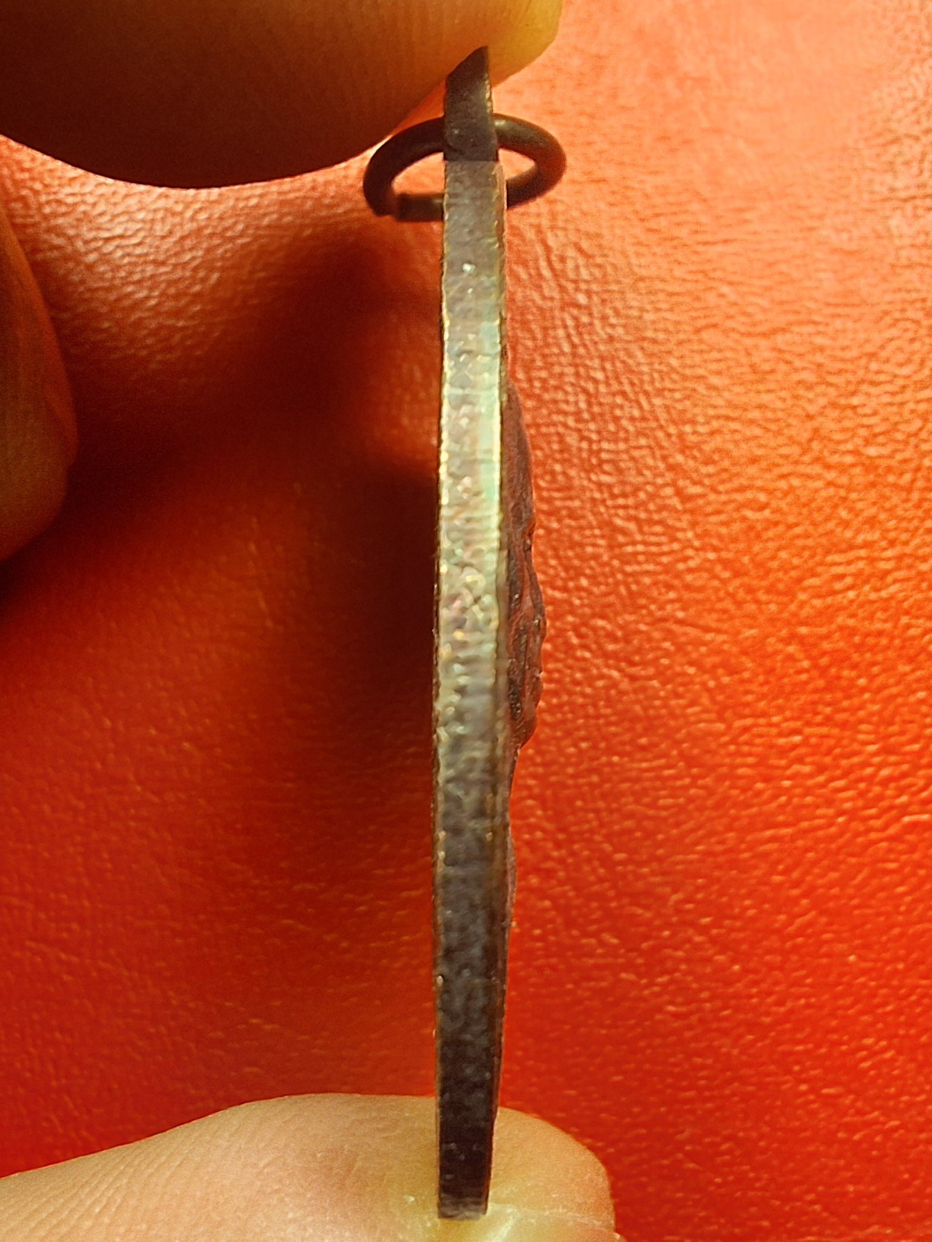 หลวงปู่ม่วง วัดยางงาม จ.ราชบุรี ปี๒๕๔๒ อายุ๘๙ปี เนื้อทองแดงรมดำ(องค์ที่5)