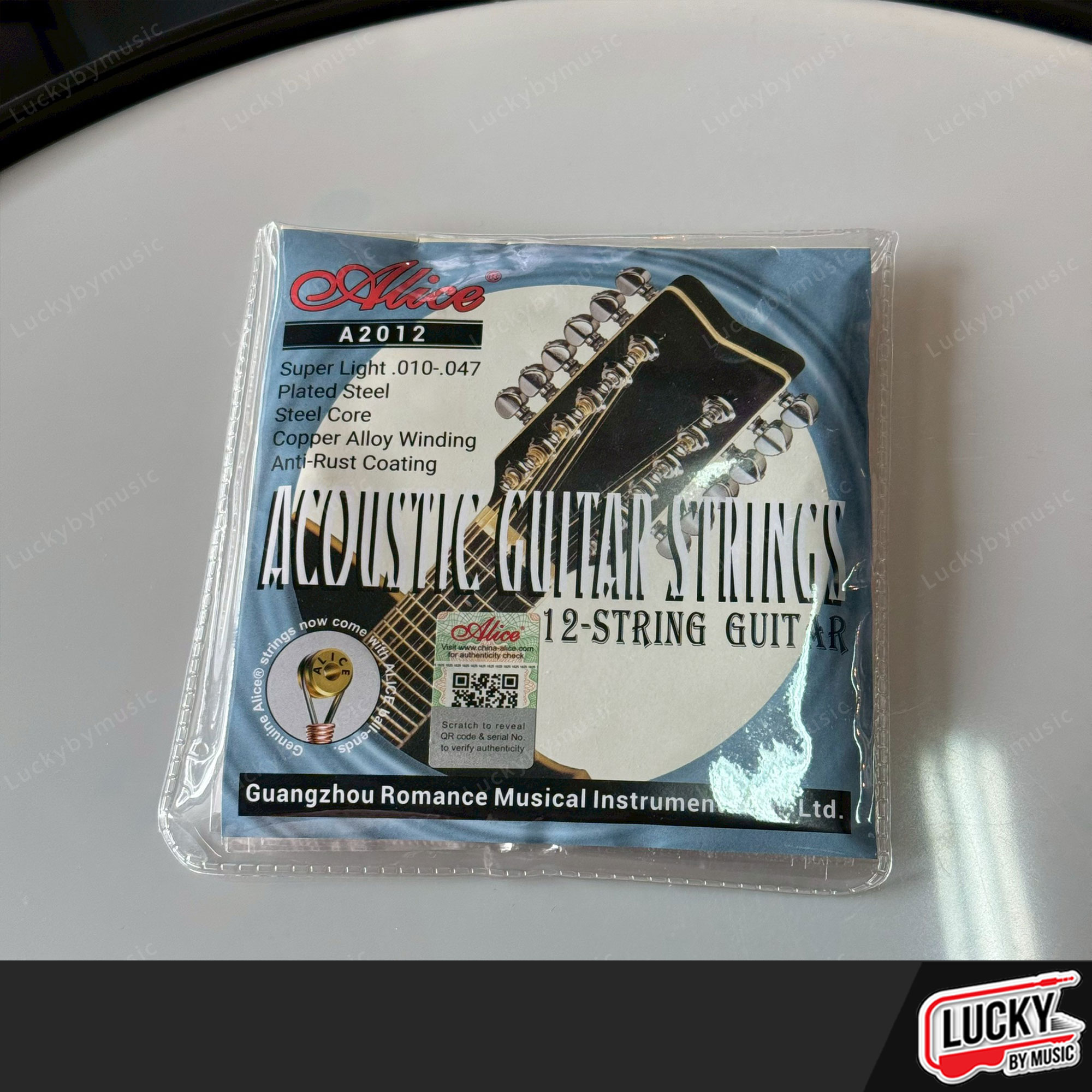 Alice สายกีต้าร์โปร่ง 12 สาย รุ่น A2012 ขนาด .010-.050 สายกีต้าร์ เคลือบนิกเกิ้ล - ส่งจากไทย