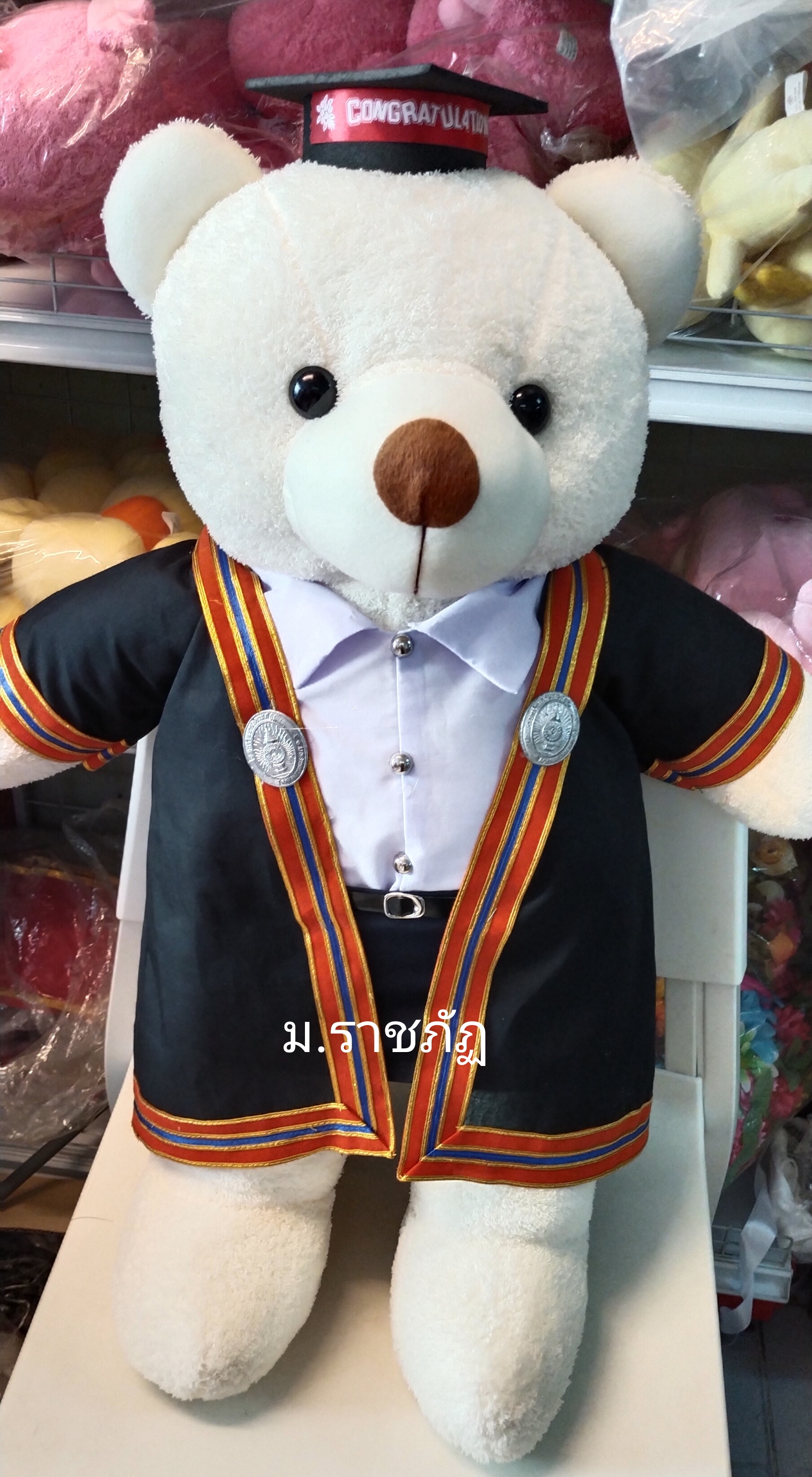 ตุ๊กตาหมีรับปริญญาม.ราชภัฎ สูง 65 cm