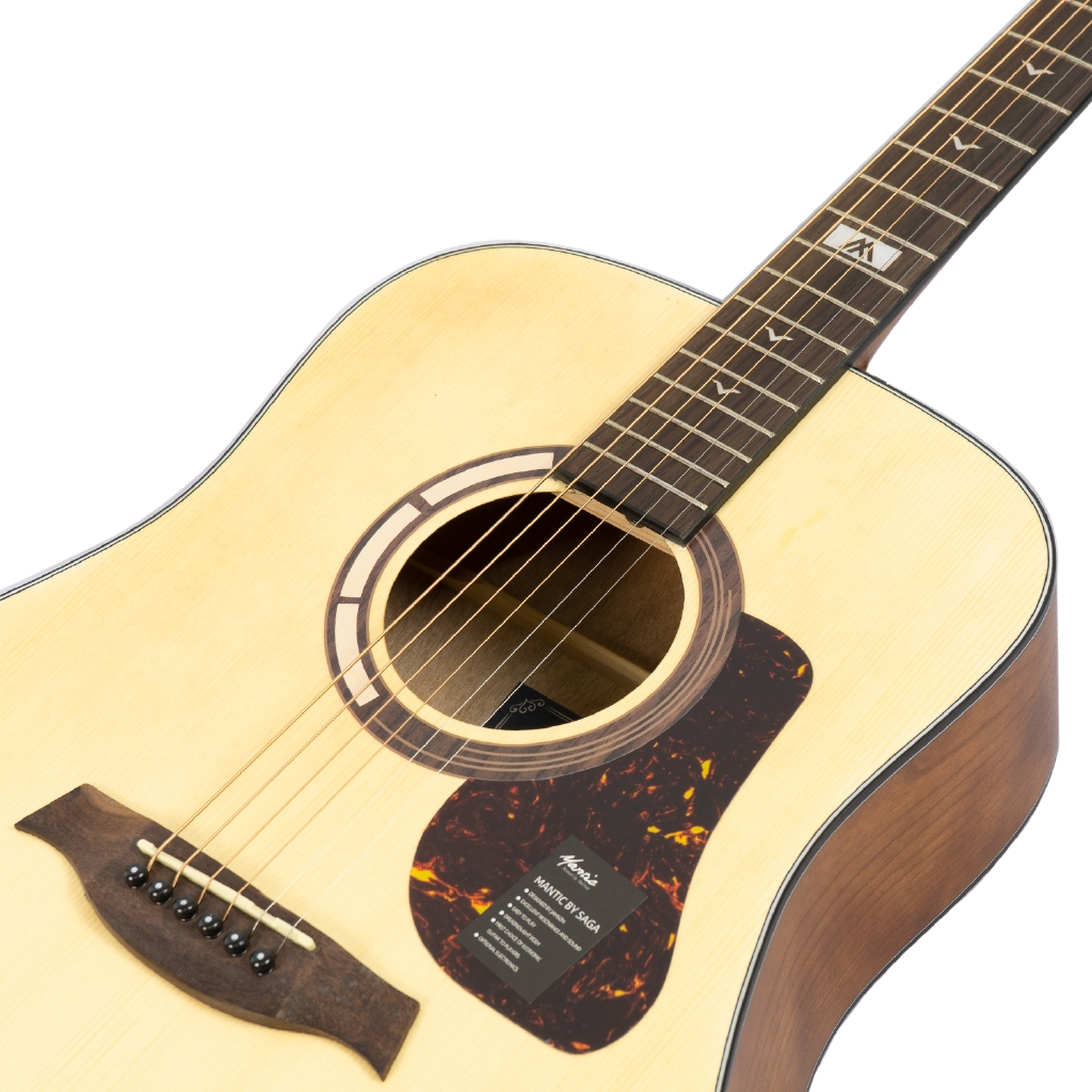 [โค้ดลด1000.-] Mantic GT-1D กีต้าร์โปร่ง/โปร่งไฟฟ้า M1 ทรงเต็ม ทัชชิ่งจับง่าย 41 นิ้ว สีไม้ - ฟรี ปิ๊ก4อัน/ใบคอร์ด/ประแจ