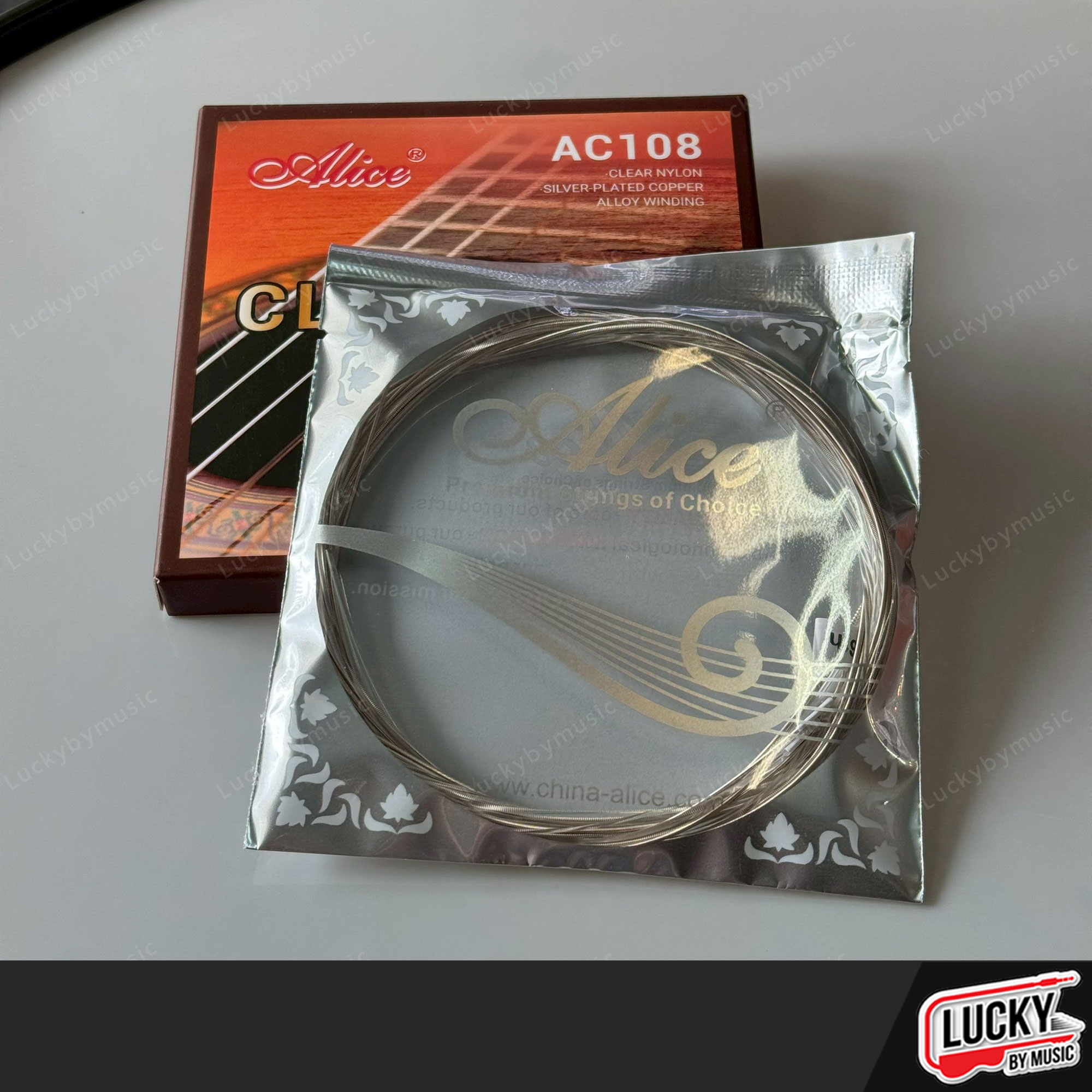Alice สายกีต้าร์โปร่ง จำนวน 6 สาย รุ่น AC108 ขนาด .028-.043 สายกีต้าร์ เคลือบนิกเกิ้ล - ส่งจากไทย