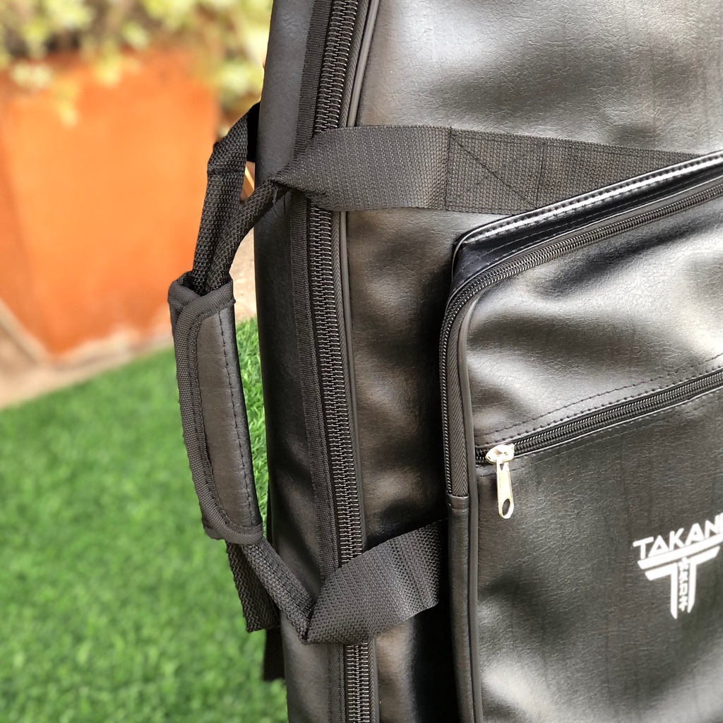 TAKANE ซอฟเคสเบส บุฟองน้ำหนา กระเป๋าเบส เป็นหนัง กันน้ำได้ มีหูหิ้ว/สายสะพาย กระเป๋ากีตาร์เบส