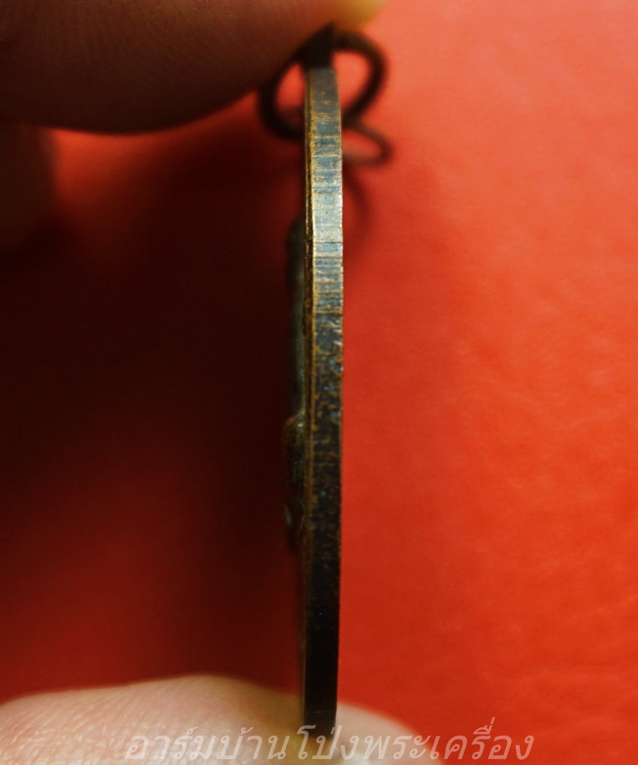 พระครูชอ วัดบ้านใหม่บุปผาราม อ.บางแพ จ.ราชบุรี เนื้อทองแดงรมดำ(องค์ที่1)