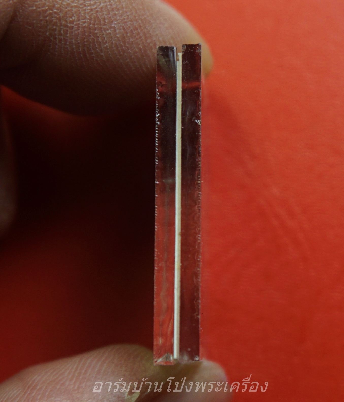 หลวงพ่อแทน วัดธรรมเสน รูปถ่าย อัดกระจก หลวงพ่ออุทัยปลุกเสก(องค์ที่2)