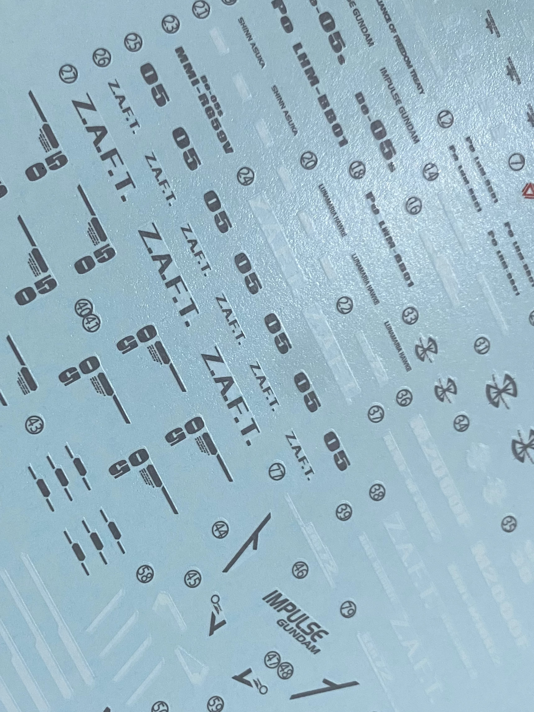 Decal 127 MG1/100 Blast Impulse Gundam ยี่ห่อ XY-model