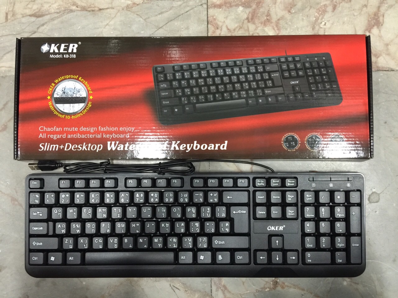 คีย์บอร์ด keyboard oker KB-318