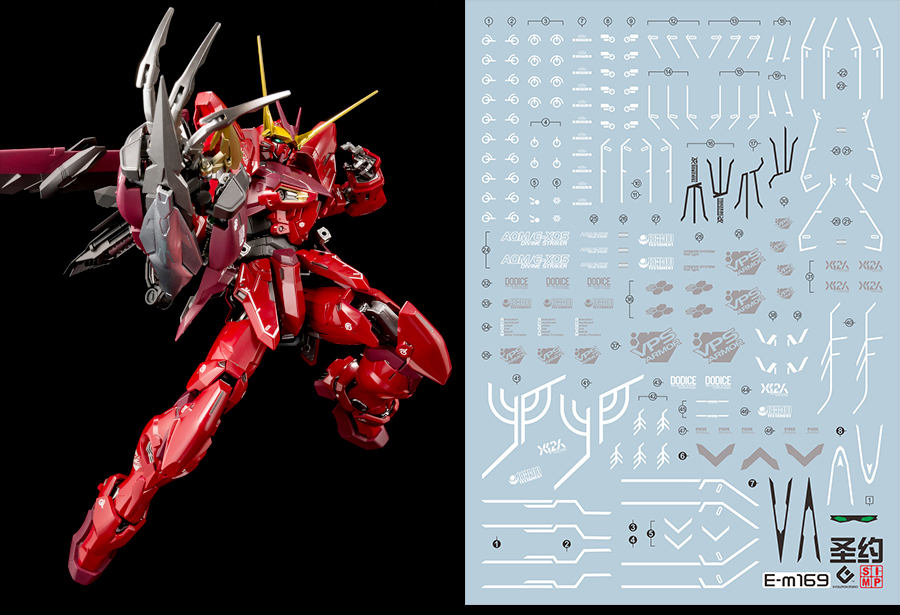 1ุ60 Water Decal MG 1/100 Testament Gundam ยี่ห้อ S.I.M.P. Model Decal