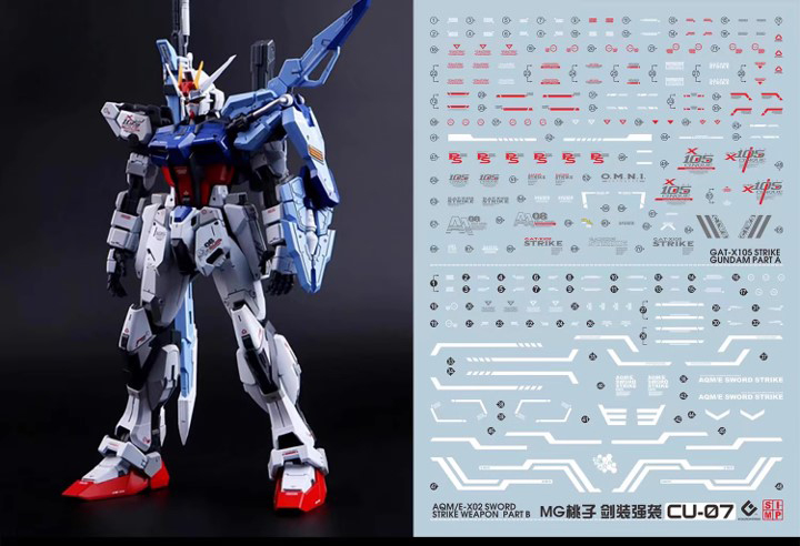 207 Water Decal MG1/100 Sword Strike Gundam ยี่ห่อ S.I.M.P. Model Decal