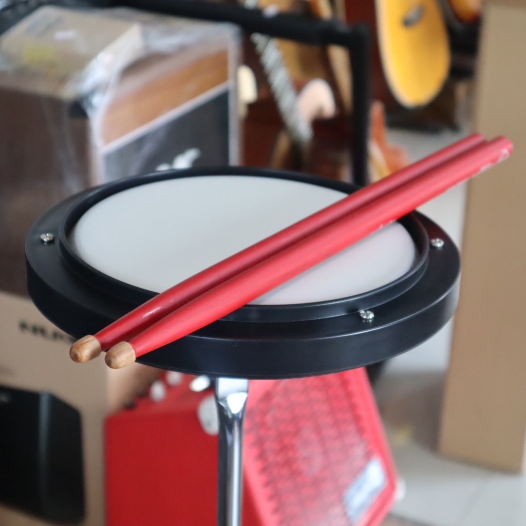 แป้นซ้อมกลอง Ash ขนาด 8 นิ้ว" พร้อมขาตั้งแป้นซ้อม