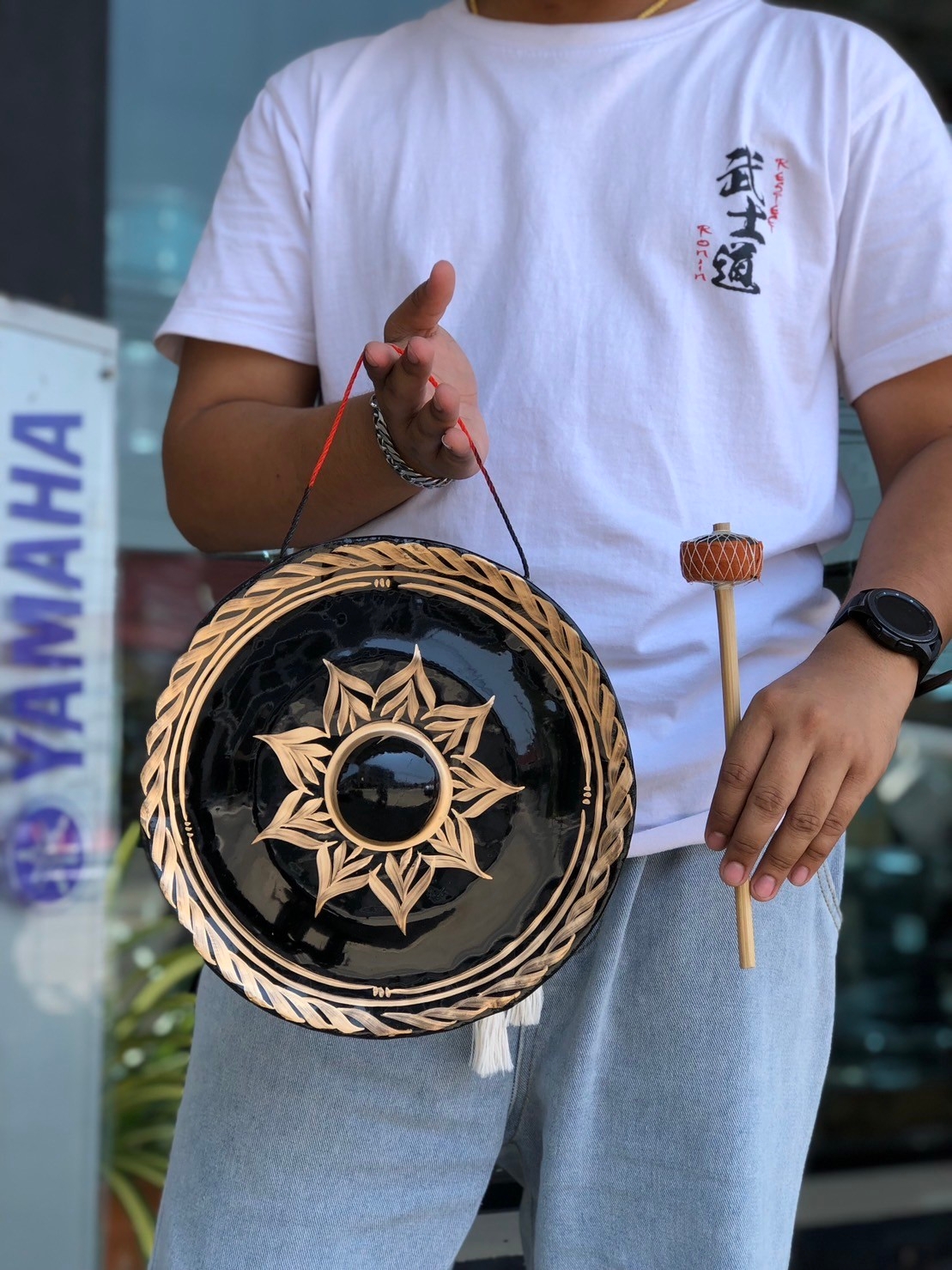 [พร้อมส่ง🚚] ฆ้อง โหม่ง อลูมิเนียม ขนาด 10 นิ้ว / 12 นิ้ว แถมไม้ตี ทองเหลืองแท้ เสียงกังวาล #สินค้าใหม่