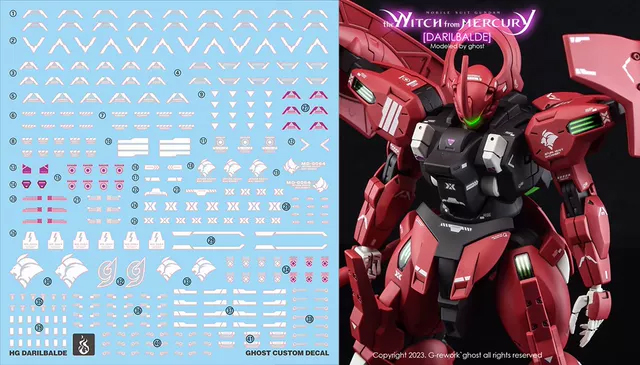 Water Decal 144 HG1/144 DARILBALDE ยี่ห่อ Ghost-Decal