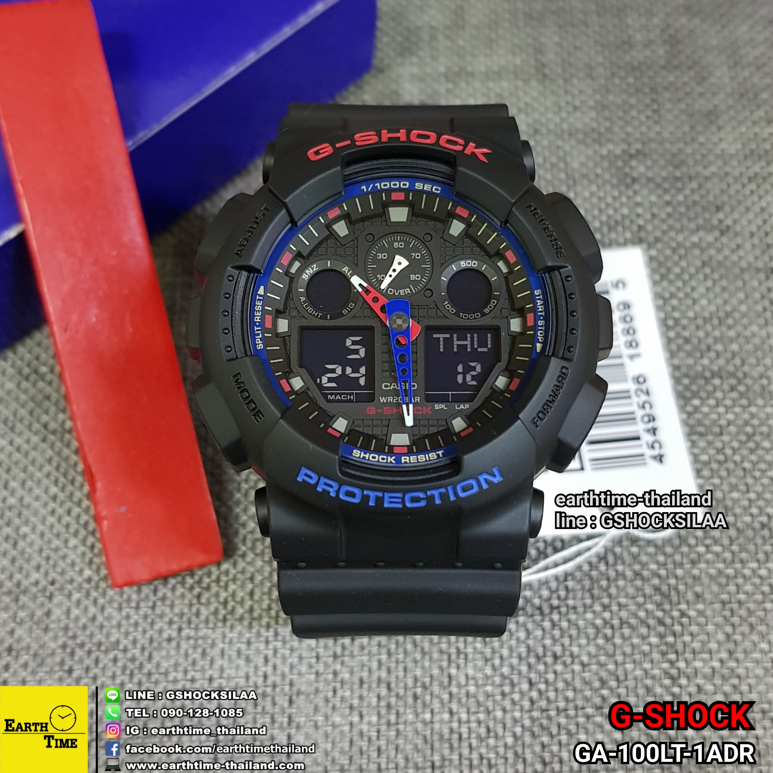 G-Shock LT Black & Tricolor Series ของใหม่แท้100% รับประกัน 1 ปี รุ่น GA-100LT-1ADR