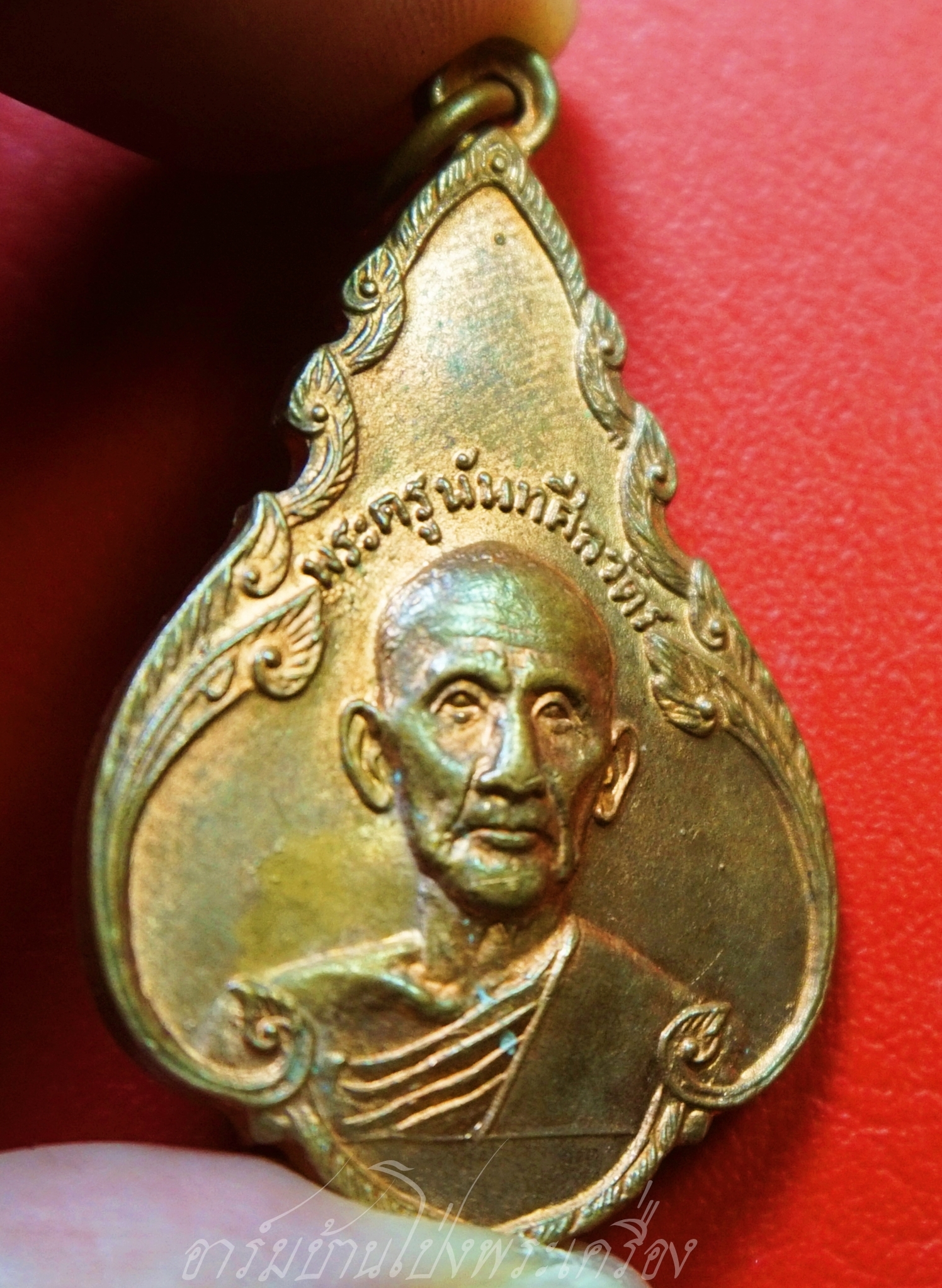 พระครูนันทศีลวัตร(เพลิน ธมมมิโก) วัดหนองไม้เหลือง เนื้อทองแดงผิวไฟ(องค์ที่1)