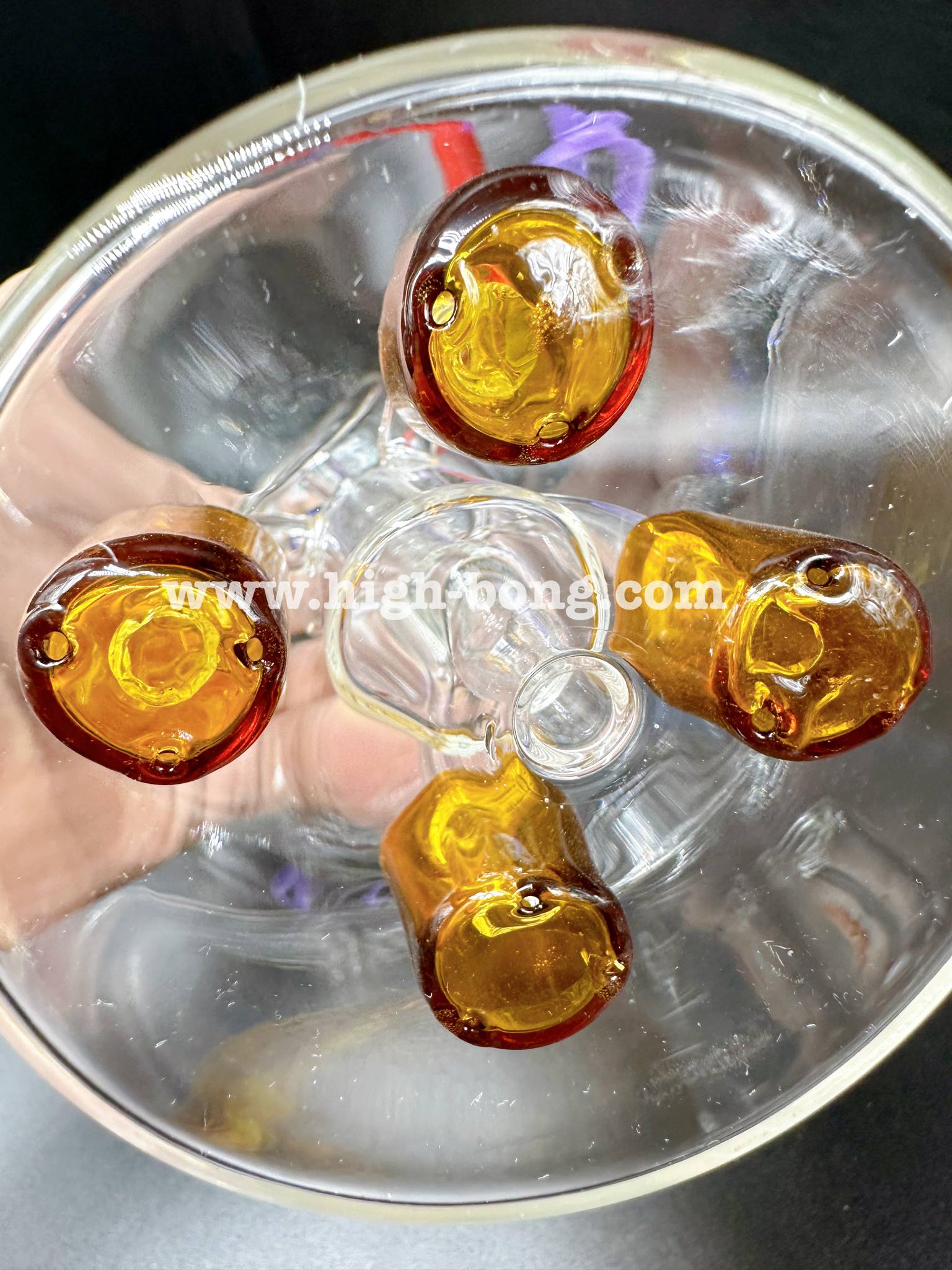 Dutch Mill Fourth Percolators Glass Bong (12 cm.)(Brown)