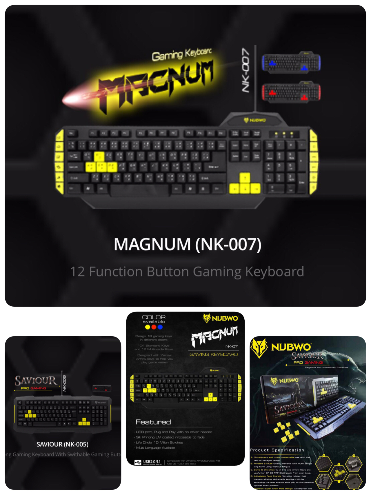 คีย์บอร์ด keyboard nubwo nk-007