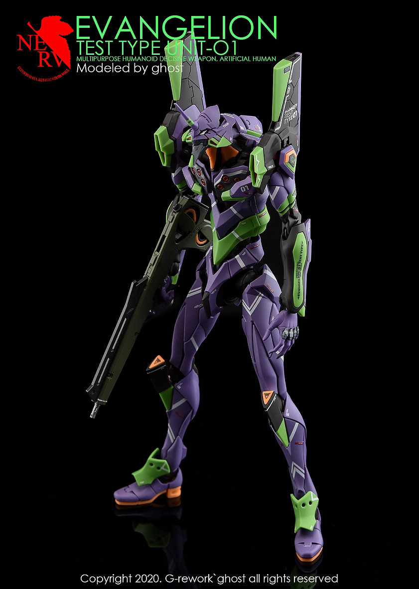 Water Decal 019 RG1/144 Evangelion Unit-01 ยี่ห่อ Ghost-Decal