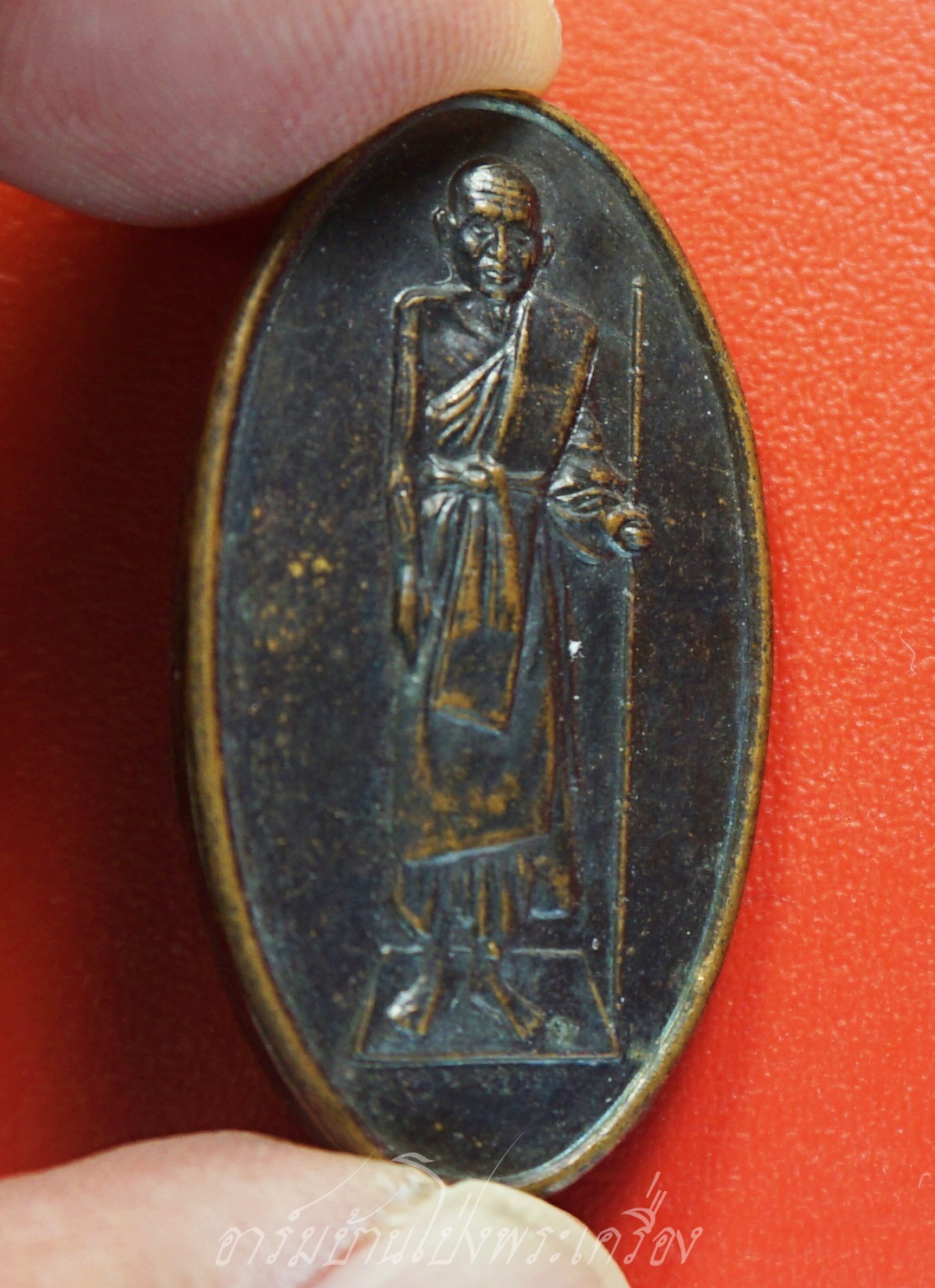 หลวงปู่ศุข วัดปากคลองมะขามเฒ่า ปี๒๕๓๗ ตอกโค๊ตยันต์"นะ" เนื้อทองแดงรมดำ(องค์ที่1)