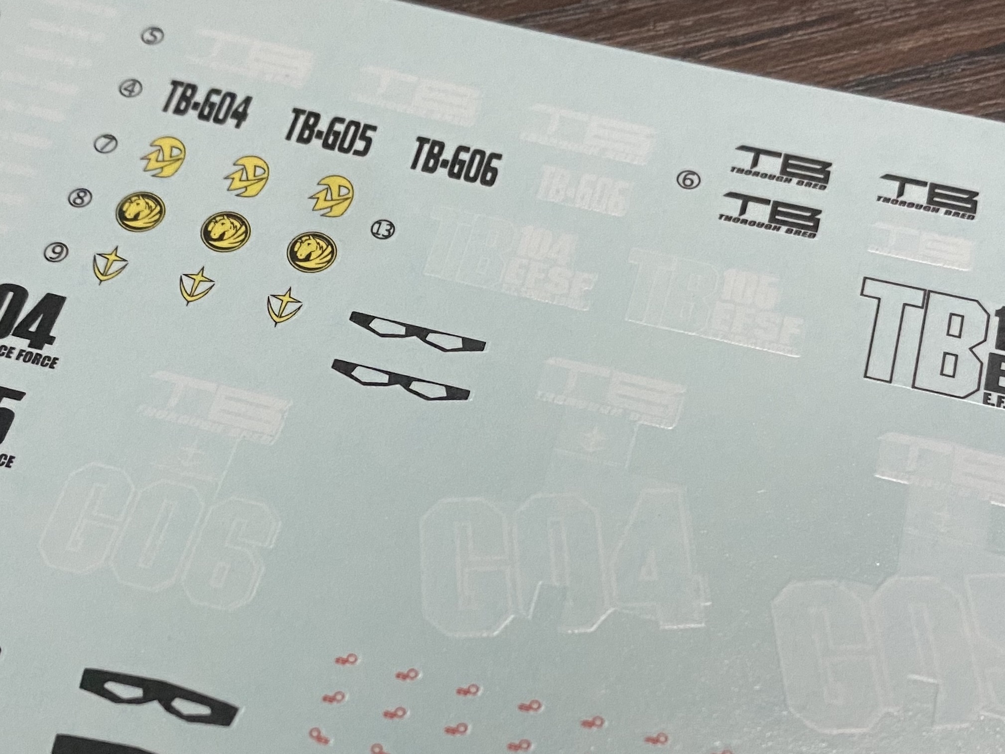 Decal 149 HG Gundam G04,G05,G06 ยี่ห่อ XY-model