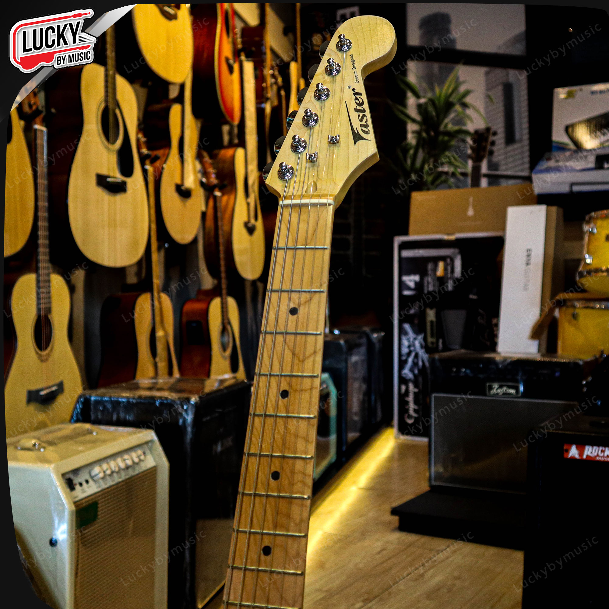 กีตาร์ไฟฟ้า Faster FST-425 คอขาว 22 เฟรต ปิ๊กอัพ SSS พร้อมเซตสุดคุ้ม (งานลดล้างสต๊อก รับประกันการจัดส่ง 7 วัน )