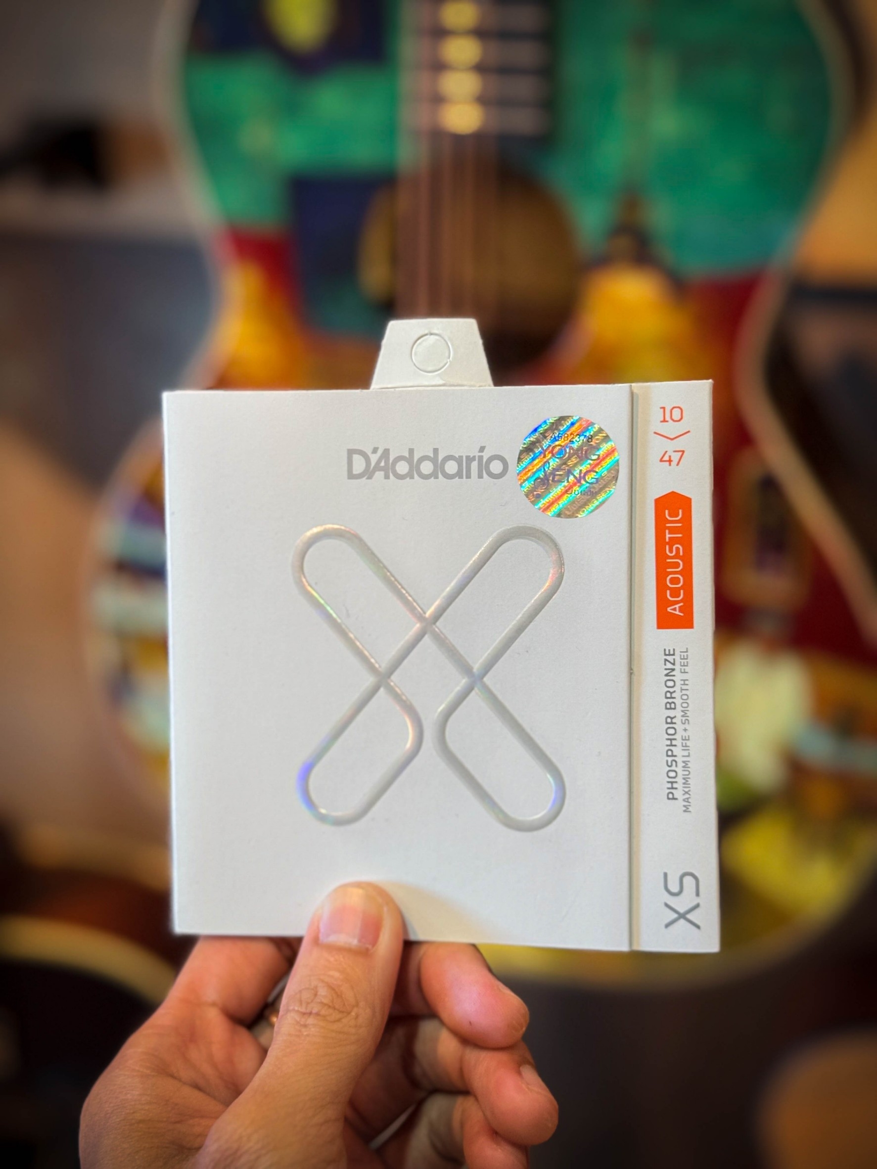 สายกีต้าร์โปร่ง D'Addario รุ่น XS Phosphor Bronze เบอร์ 10 / 11 / 12 ซือครบ 3 ชุด ได้ผ้าเช็ดสาย 1 ผืน