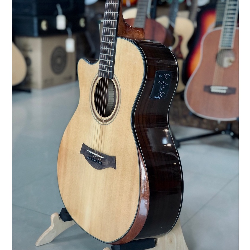 Nashville กีต้าร์โปร่งไฟฟ้า รุ่น GA-R10N-EQ LH สำหรับมือซ้าย หน้าไม้แท้ Top Solid ทรง Grand