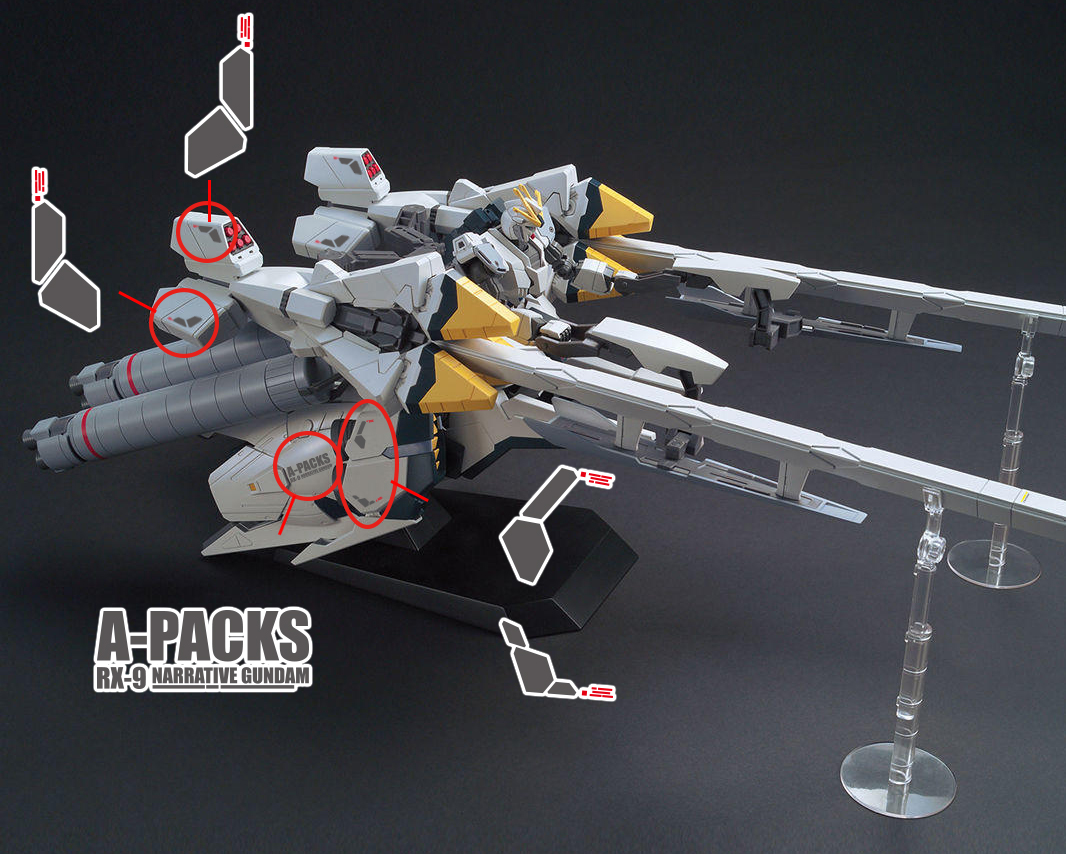 Decal 059 HG1/144 Narrative Gundam A-Packs & Sinanju Stein (Narrative Ver.) ยี่ห่อ XY-model