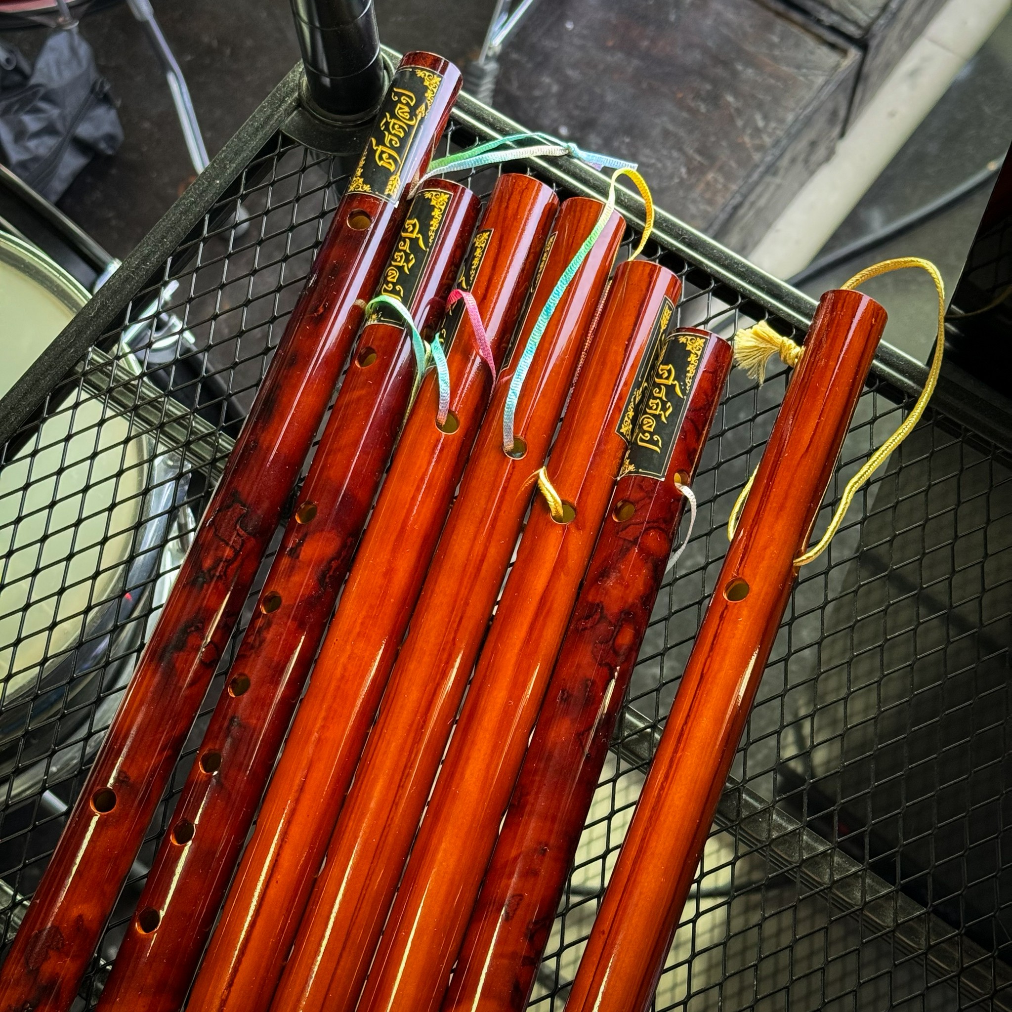 ขลุ่ยเพียงออ (ศรศิลป์) เคลือบแก้วลายไม้พิเศษ คีย์ไทยBb