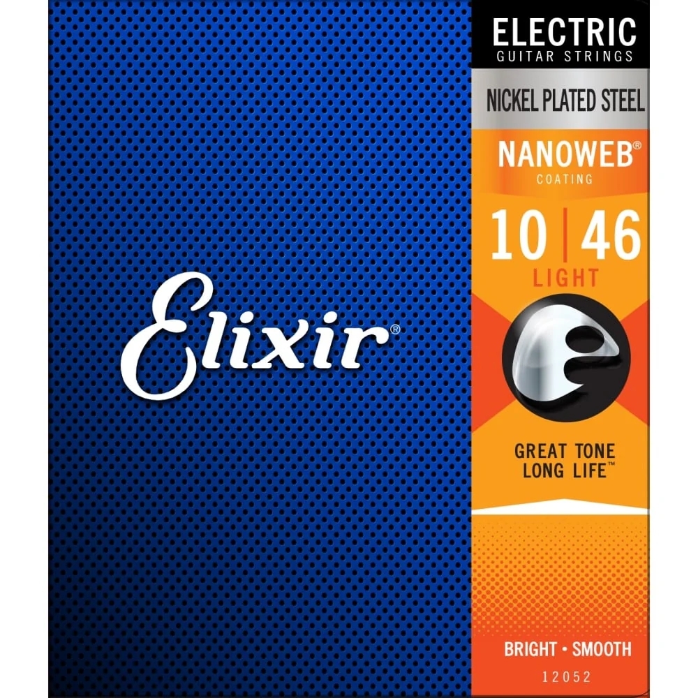 สายกีตาร์ไฟฟ้า Elixir Nanoweb เบอร์ 10 / 46 (12052) เคลือบสนิม