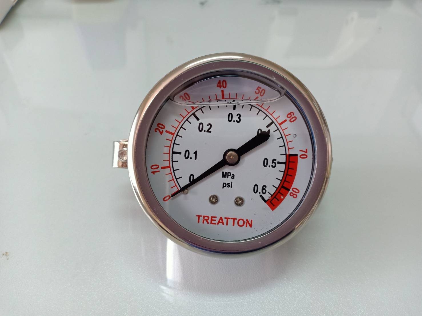 Pressure Gauge เกจ์วัดแรงดัน 80- PSI ยึดหลัง