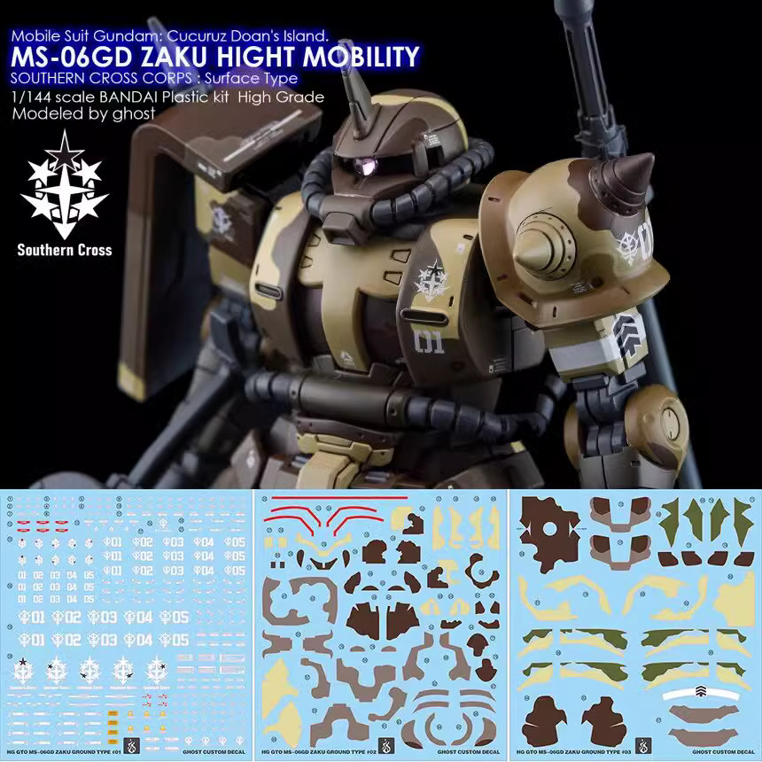 Water Decal 172 HG1/144 Zaku High Mobility Surface Type (EGBA)