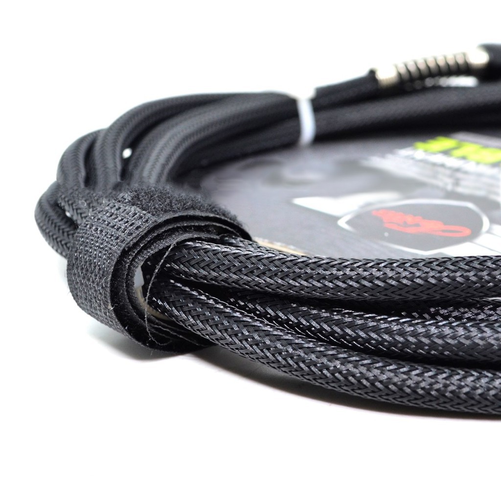 สายแจ็ค 3 M. สายถัก fortis อย่างดี รุ่น BN-128 สายทองแดง 100% ไม่ต้องกลัวเสียง Hum สัณญาณเต็ม หัวแจ็คทอง 24K ทนทาน