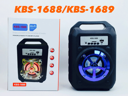ลำโพงบลูทูธแบบพกพามีหูหิ้ว KBS-1688/1689