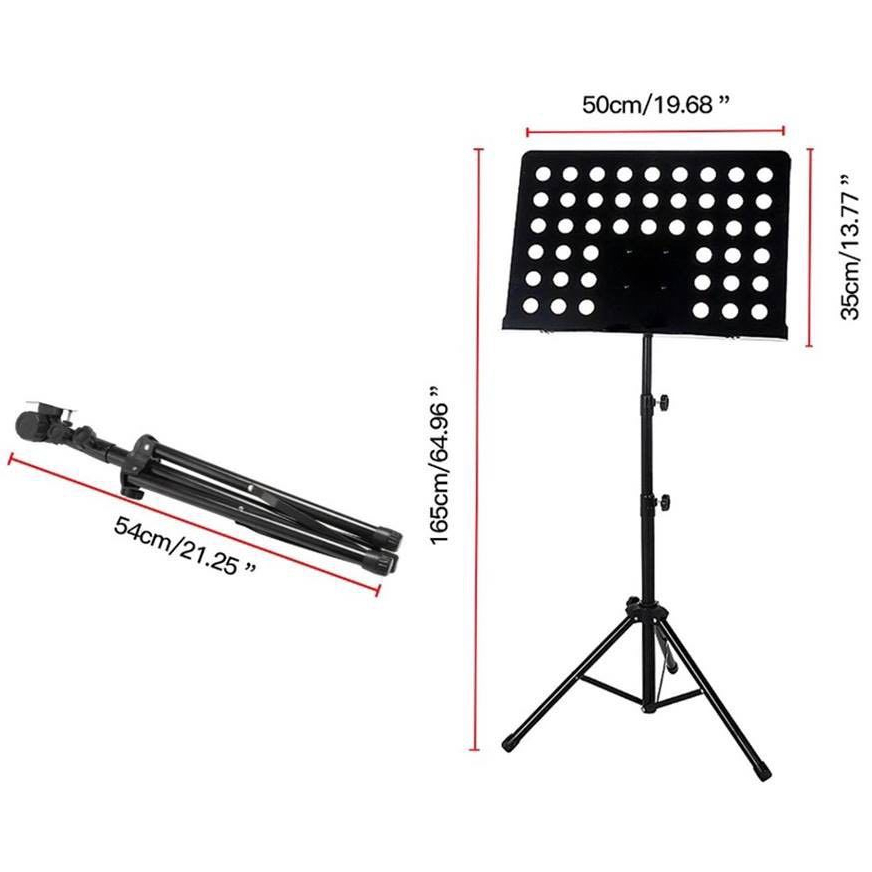 ขาตั้งโน๊ต (PJ-02) สแตนโน๊ต ขาวางโน็ต สีดำ แผ่นวางโน๊ตใหญ่ วางเล่มได้ ปรับระดับความสูงได้