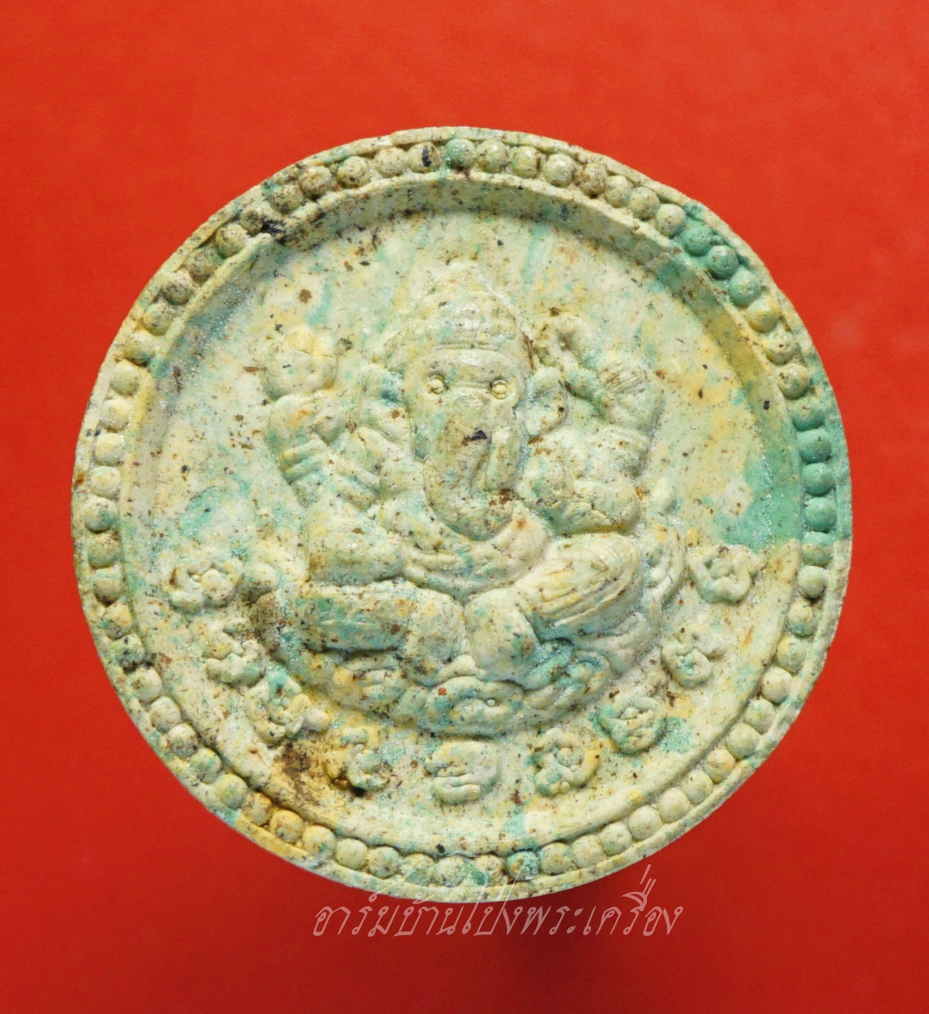 หลวงปู่แผ้ว วัดกำแพงแสน พระผง หลังพระพิฆเนตร เนื้อก้นครก(องค์ที่1)